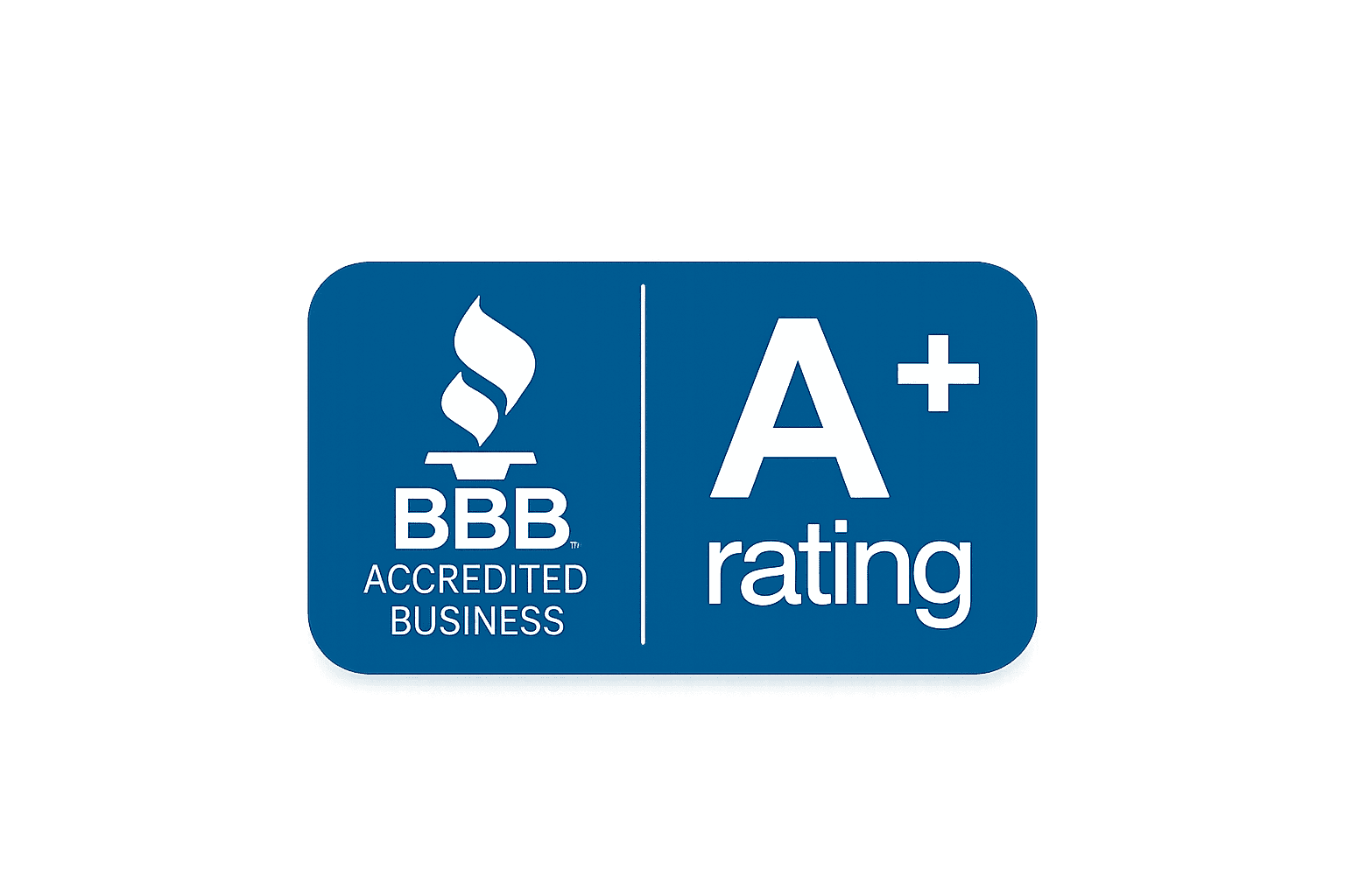 BBB Accredited Business A Plus rating logo
